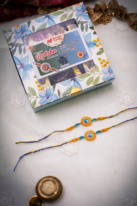 SuryaNeel - Set of 2 Rakhis | Gift-Ready Box