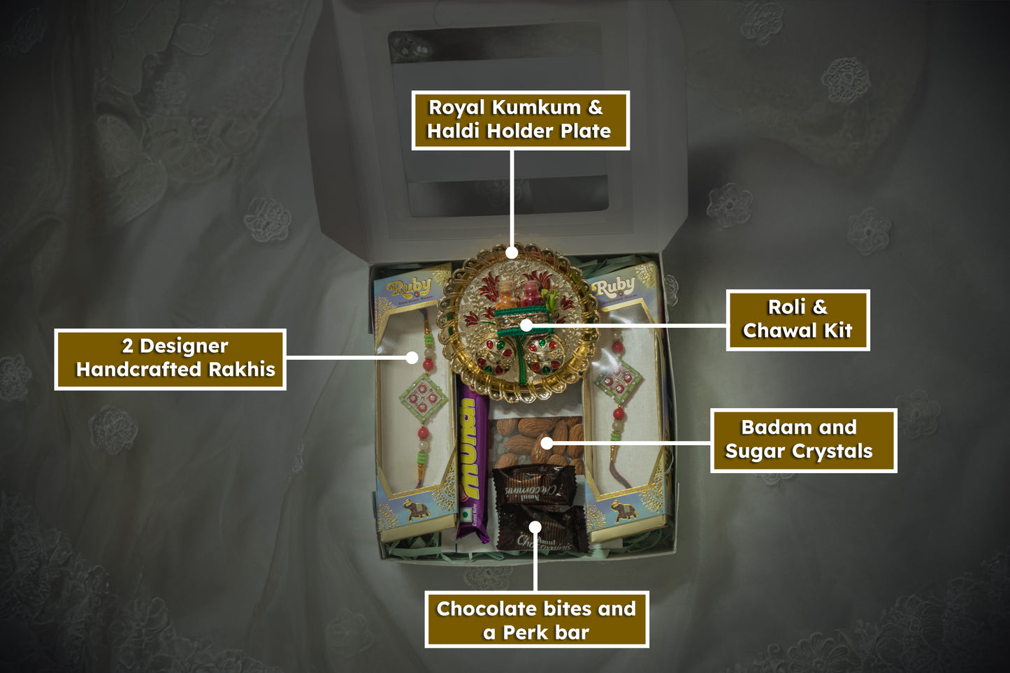 Sunburst Pearl - Set of 2 Rakhis | Gift-Ready Box
